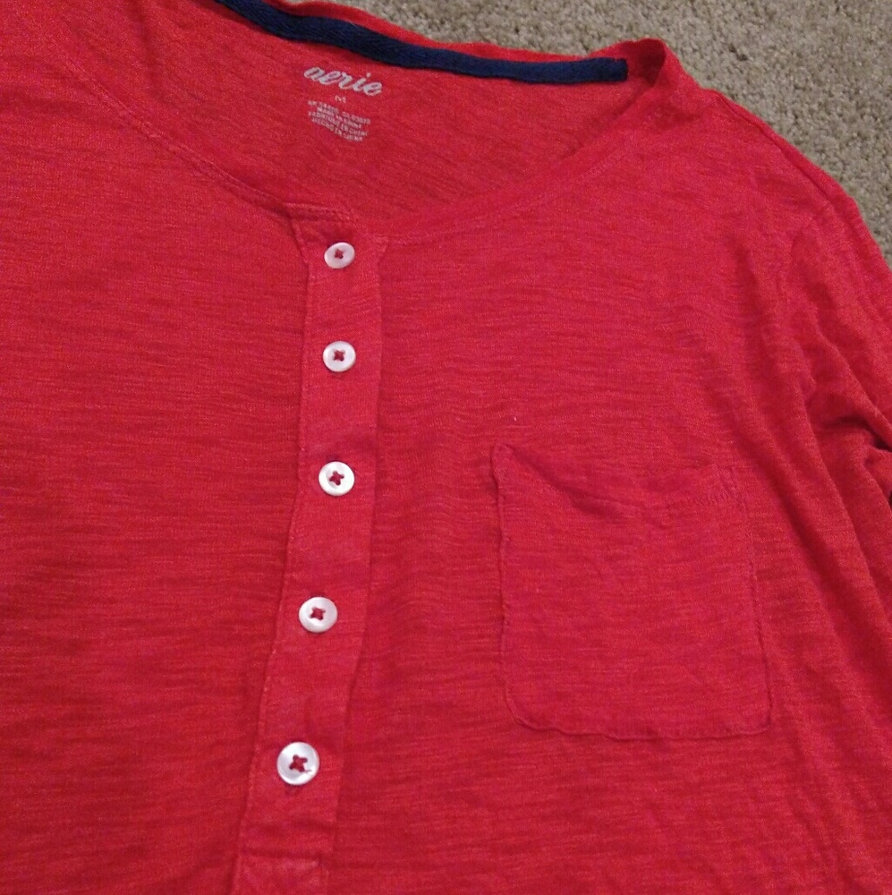 Red Aerie Long Sleeve Shirt